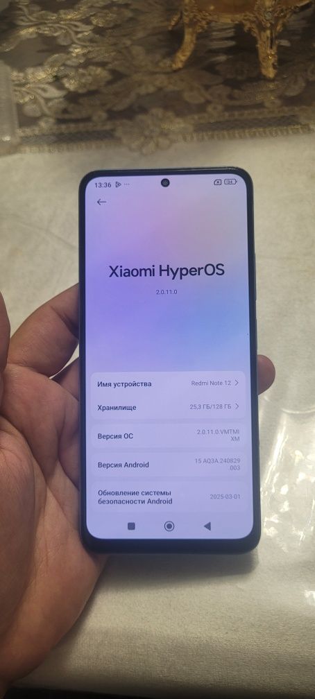 Redmi Note 12 6/128Gb Blue Original Holati Yaxshi Sastayani Otlichni