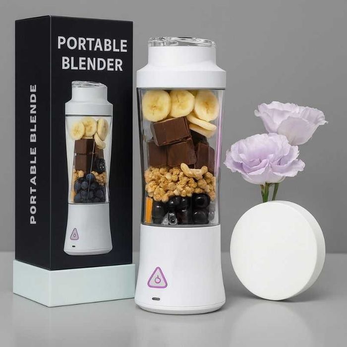 Blender Portabil USB – 700 ml, Baterie 6 000 mAh, Garanție 2 Ani