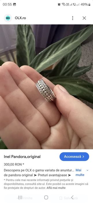 Inel Pandora argint original