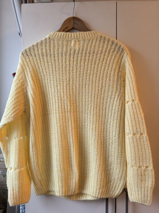 Pulover moale, tricotat, oversize cu model, măsura S