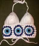 Crop top crosetat manual model Evil Eye