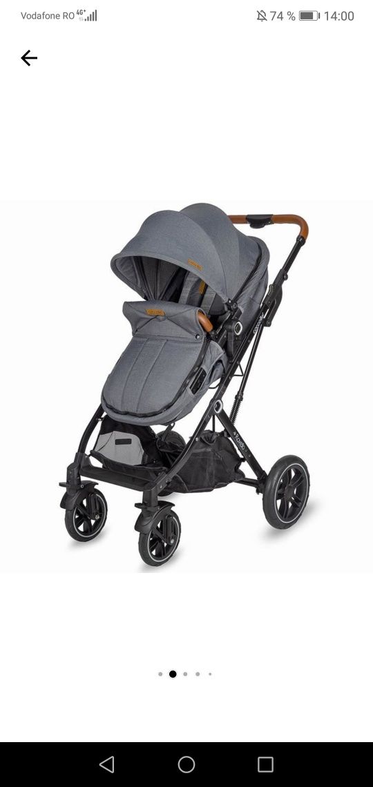 Carucior 3 in 1 ultracompact Coccolle Ravello Urban Grey, Gri