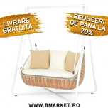 Leagan/Balansoar/suspendat pentru gradina/terasa/balcon 2 locuri Alb