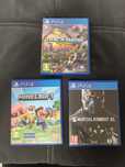 Minecraft , Mortal Kombat XL, Trackmania Turbo PS4