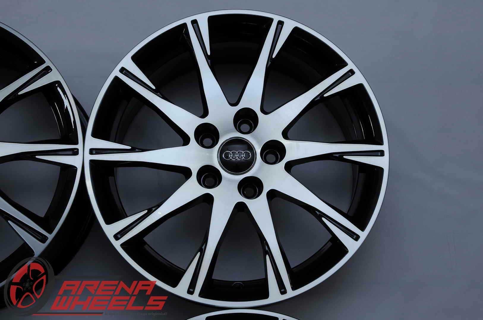 Jante Noi 17 inch Originale Audi A4 8W B9 R17 Negru Diamond Cut