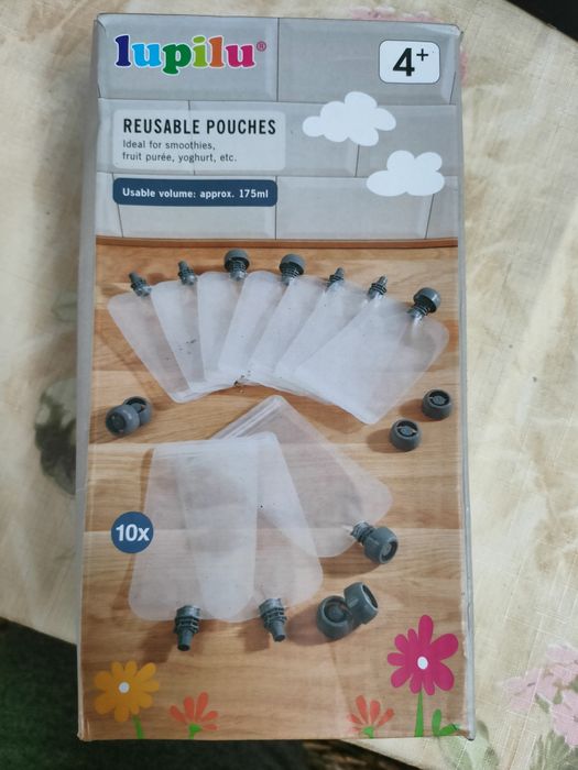 Lupilu inPungi reutilizabile,lapte matern ,lapte praf și diferite smoo