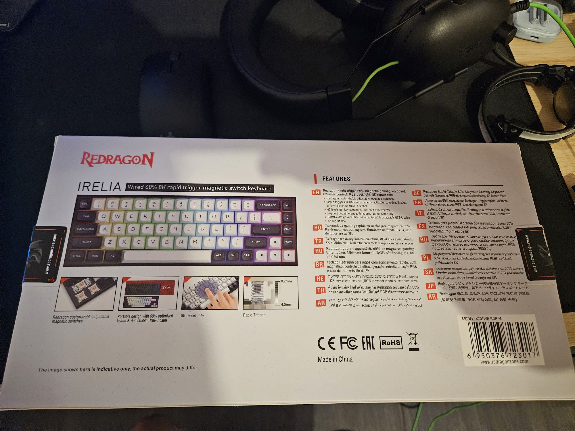 Магнитна клавиатура redragon irelia