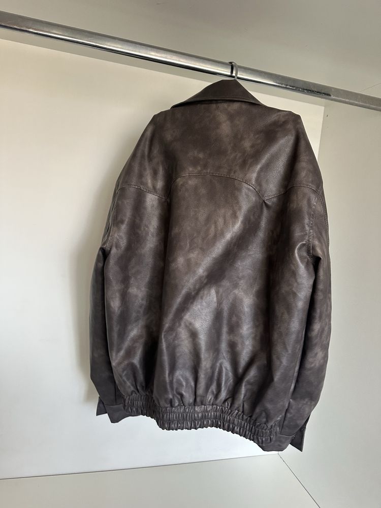 Кожено унисекс яке Zara