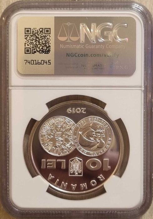 Moneda BNR 10 lei argint eliberarea Ardealului gradata NGC PF 69