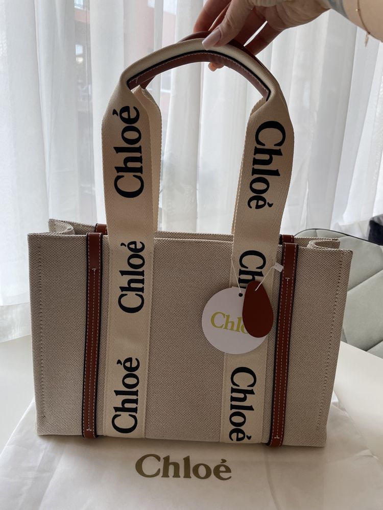 Chloe Woody tote bag чисто нова оригинална чанта