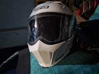 Casca moto simpson darksome venom alb cu intercom inclus