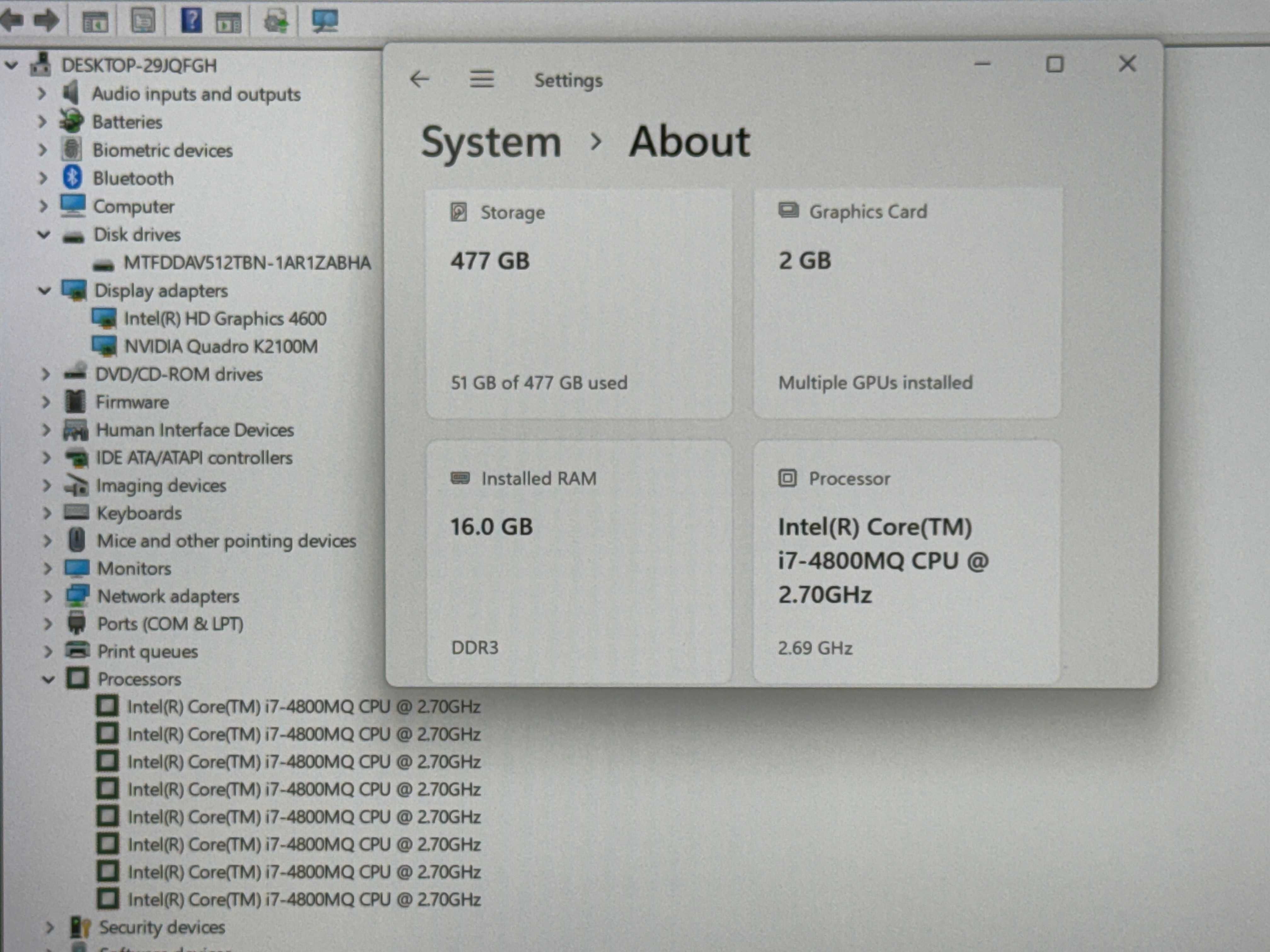 3k Lenovo W540`i7-4800MQ/16GB RAM/512GB SSD/Nvidia K2100M/2880x1620