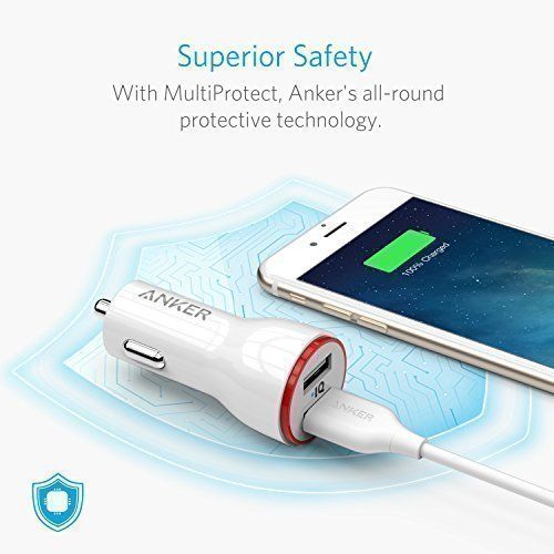 Anker 24W/4.8A-зарядно за телефон за кола, с PowerIQ, (A2310012)