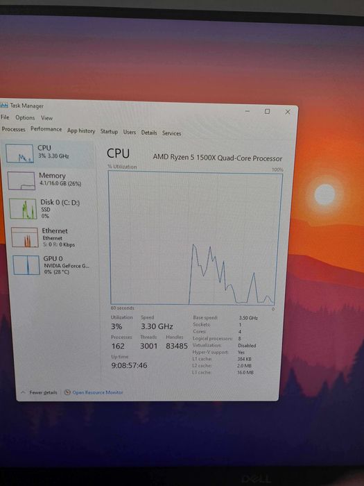 Pc gaming 1050Ti  AMD Ryzen 5 1500X Quad-Core special pentru gaming