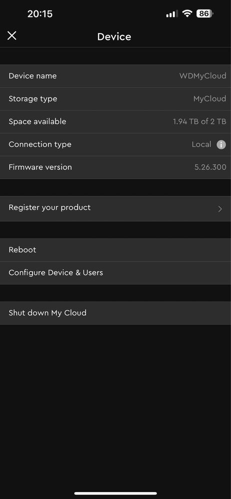 Network Attached Storage WD My Cloud Home 2TB NAS