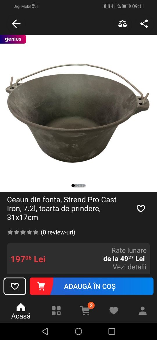 Ceaun fonta natur 6L