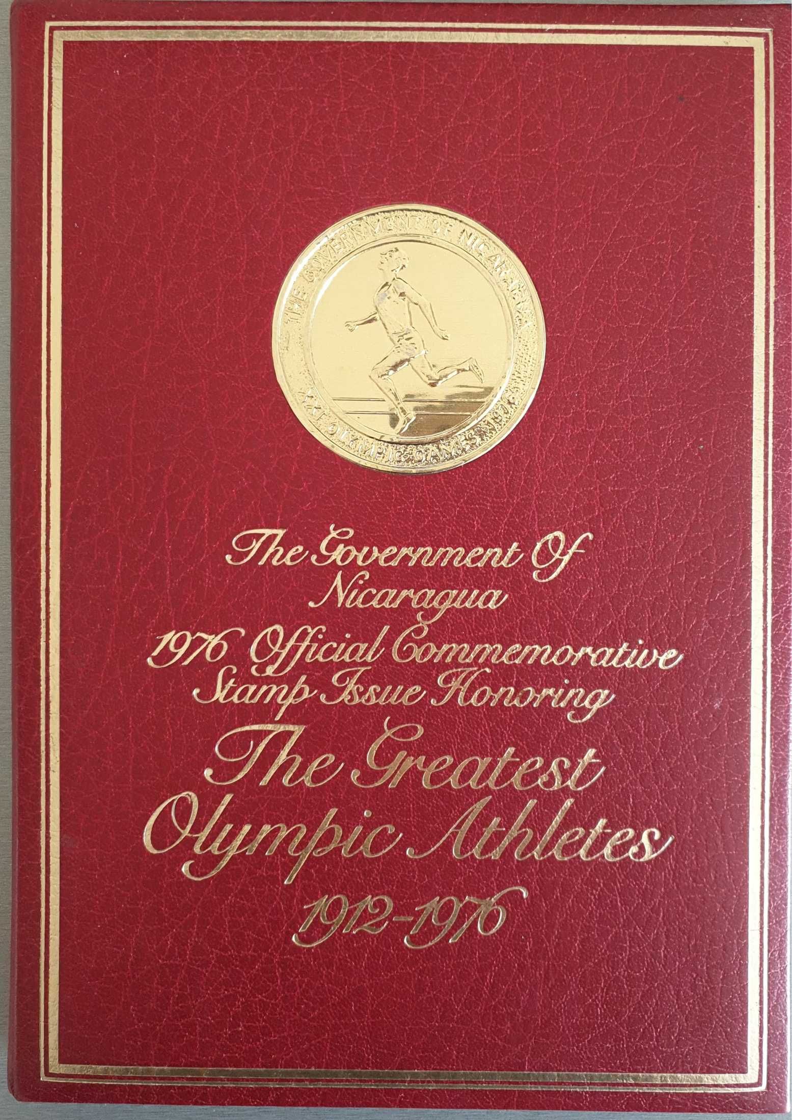 Timbre din Nicaragua '76 "The Greatest Olympic Athletes 1912-1976"