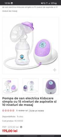 Pompa de san electrica si portabila KidsCare KC-103 cu 10 niveluri asp