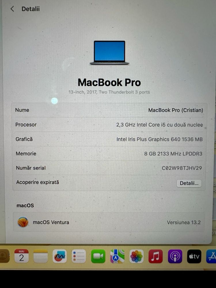 MacBook Pro 13.3” 2017 impecabil