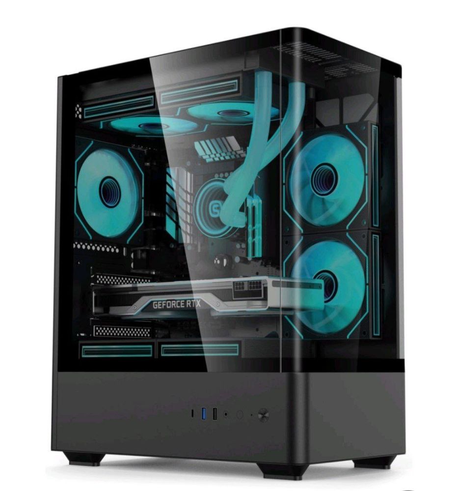 Case Aquarium 3 Fans Argb Oq va Qora rangla