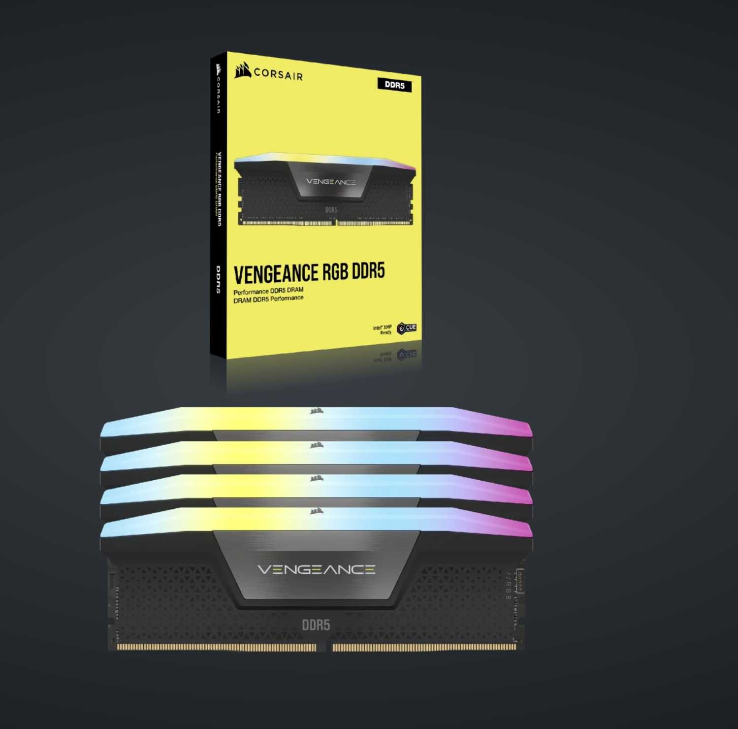 Рам памет Corsair Vengeance RGB Black 128GB (4x32GB) DDR5