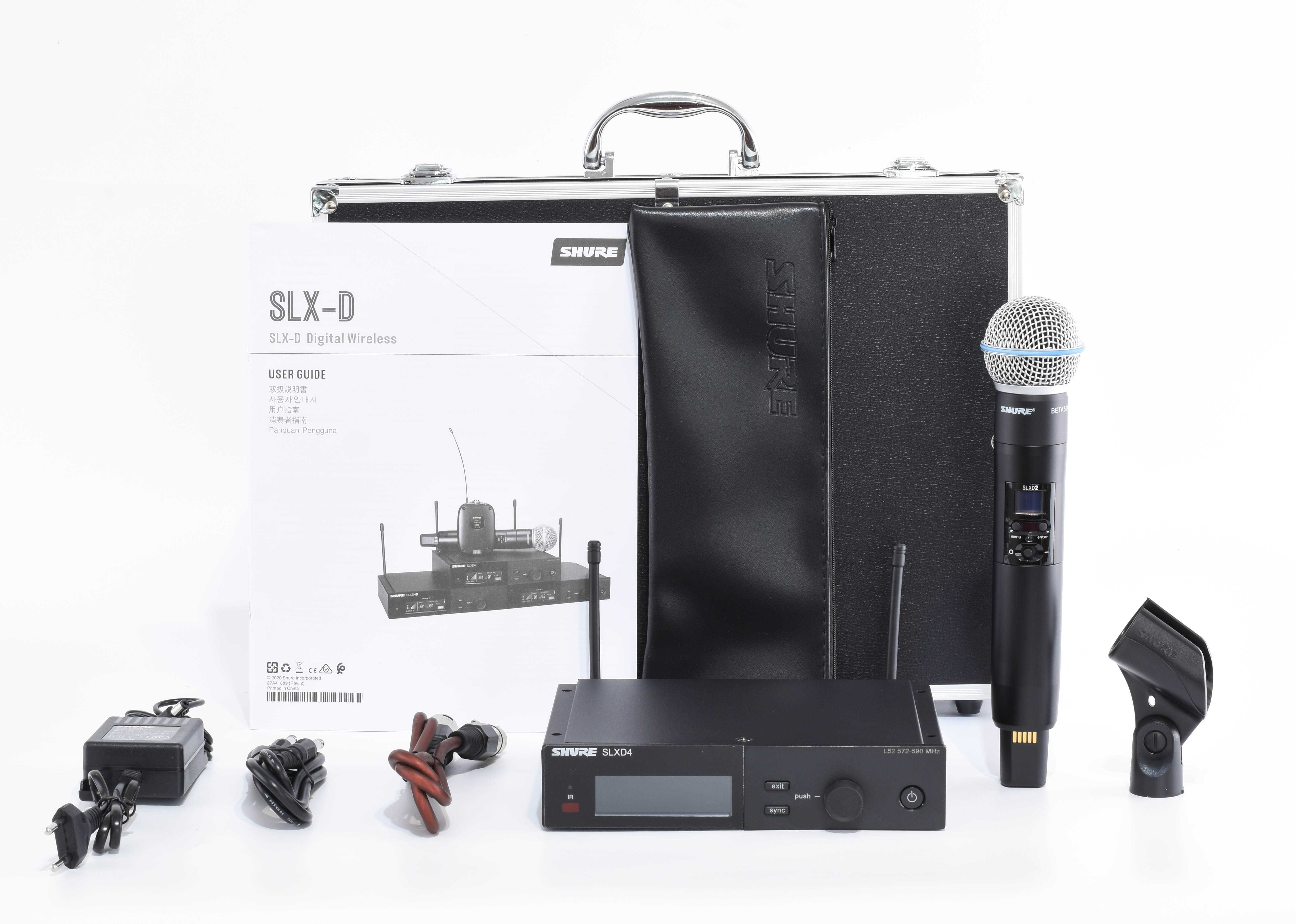 Shure SLXD4 / BETA 58A Wireless microfoane + case (CLONE)