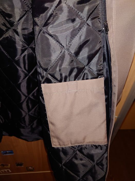 Сиво мъжко палто 4XL с махаща се подплата