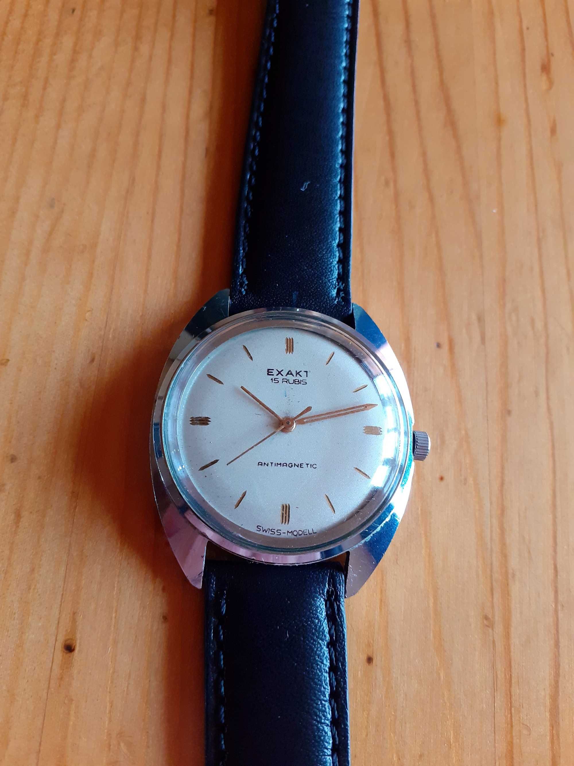 Като Нов.EXAKT 15jewels Swiss Model- Швейцарски механичен часовник