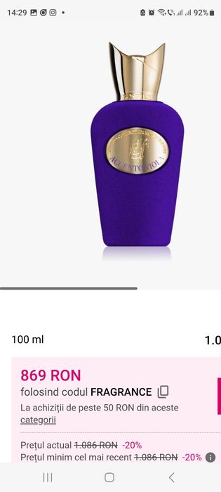 Parfum unisex  original Sospiro Accento