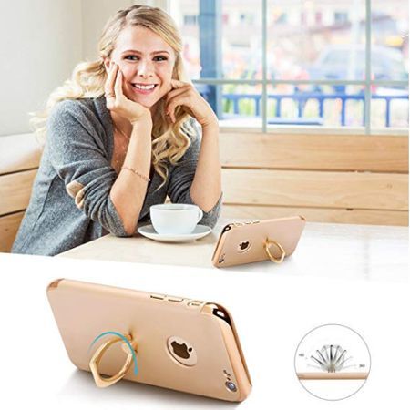 Husa pentru Apple iPhone 8 Plus, GloMax 3in1 Ring PerfectFit, Gold