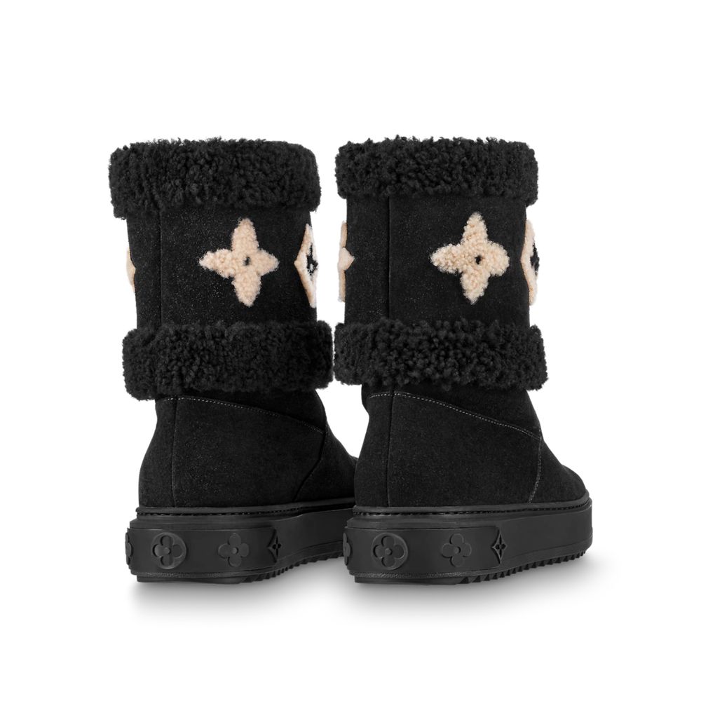 Ghete dama Louis Vuitton snowdrop flat ankle boots,produs original.