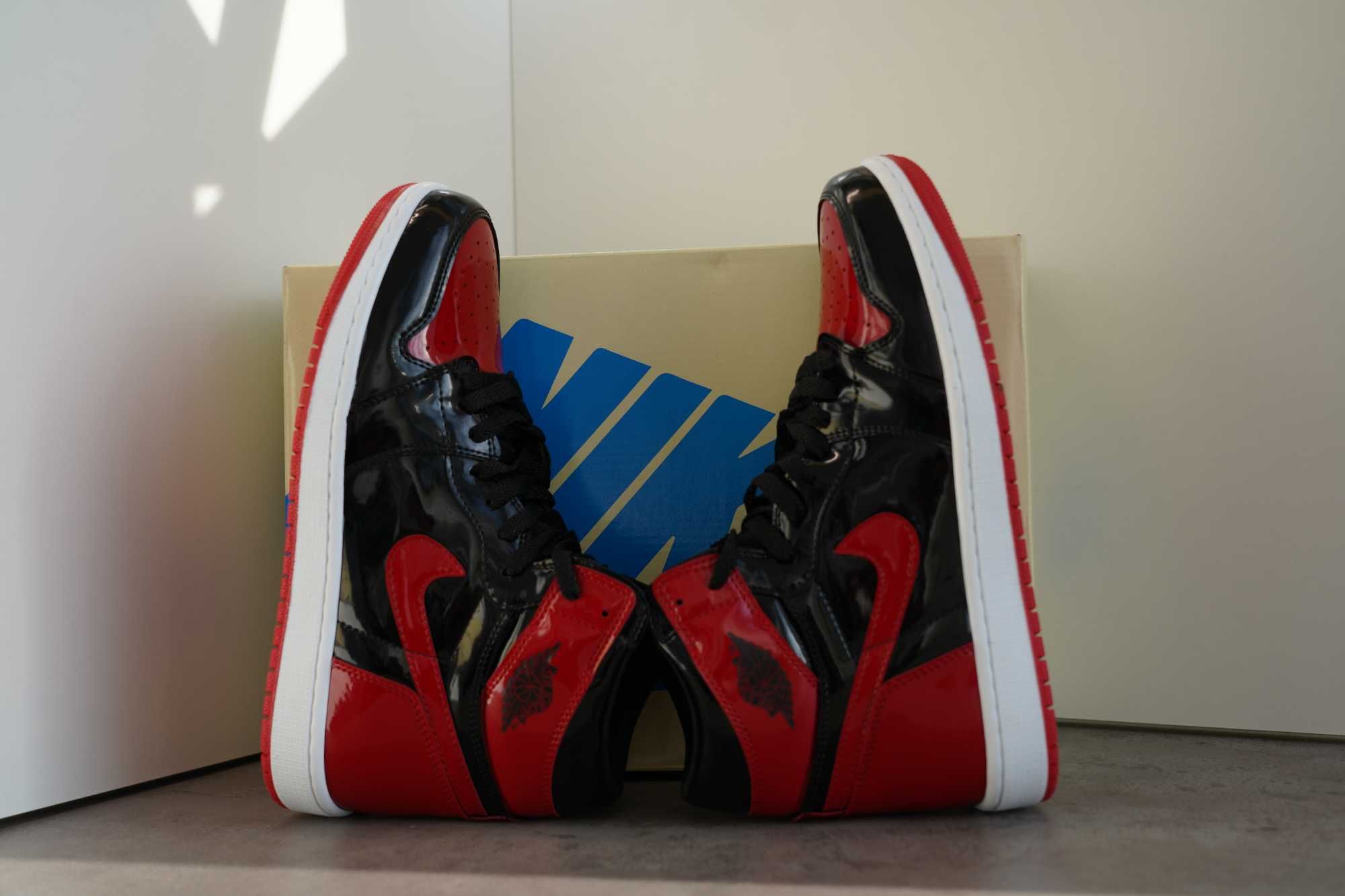 Adidasi JORDAN 1 Patent - Bred, Produs Nou - Full Box, Premium Unisex