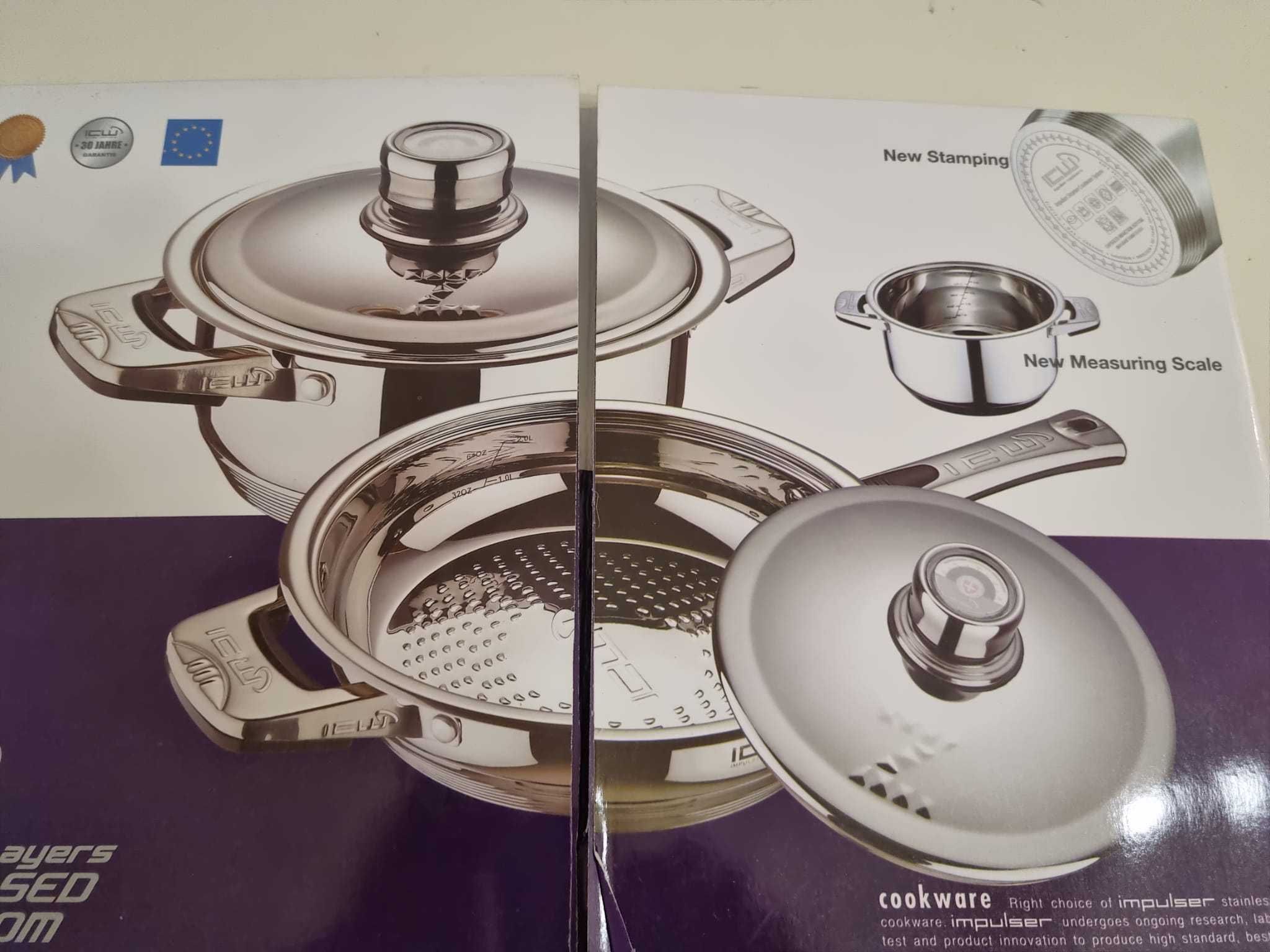 Set oale INOX + accesorii (16 bucăți) - Elveția - nou, sigilat