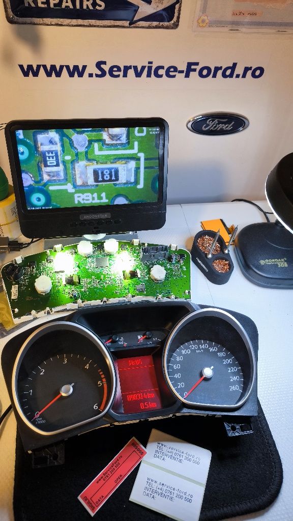 REPARATII ceasuri de bord FORD C-Max Focus Galaxy Kuga Mondeo S-Max