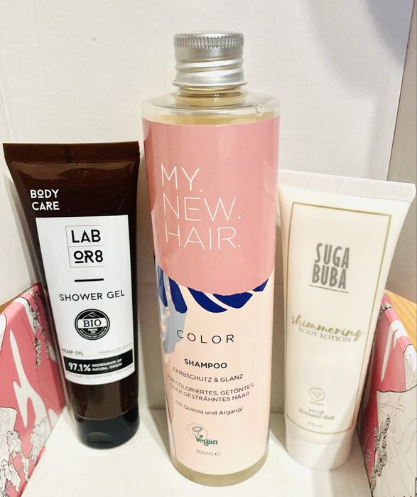 лот козметика, нови, тяло, кожа, коса, brave new hair, suga buba