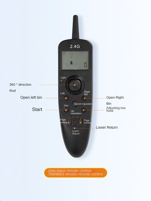 НОВ МОДЕЛ 2025г. Лодка захранка RD2 GPS 30т. 12000mah li-ion батерия