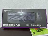 Новый комплект клавиатура и мышь cooler master devastator 3 plus