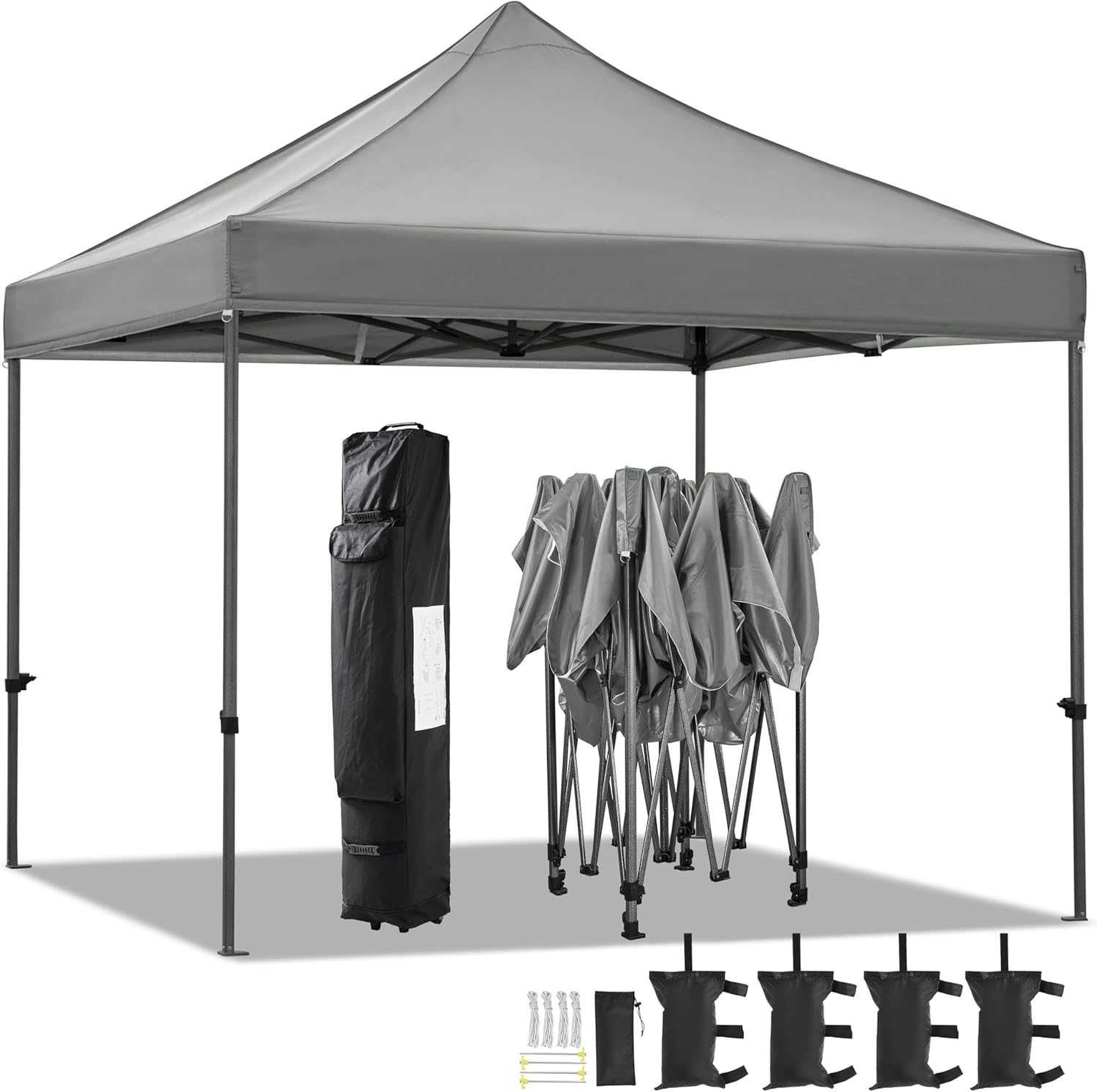 Pavilion pliabil de gradina 3x3 m, impermeabil |YT 615162 Light Gray