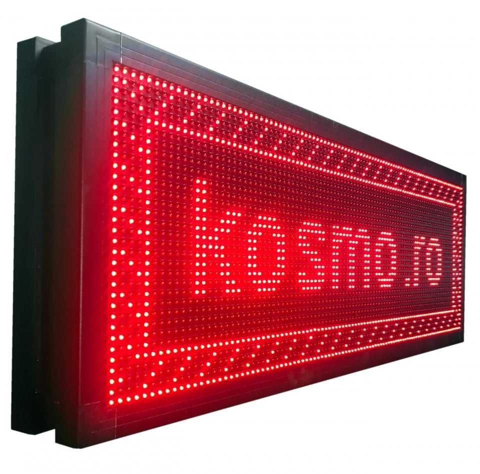 Reclama luminoasa LED dublu afisaj 100x40 CM față+verso 96x32 pixeli