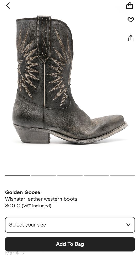 Cizme western Golden Goose Wishstar marimea 38,ORIGINALE NOI