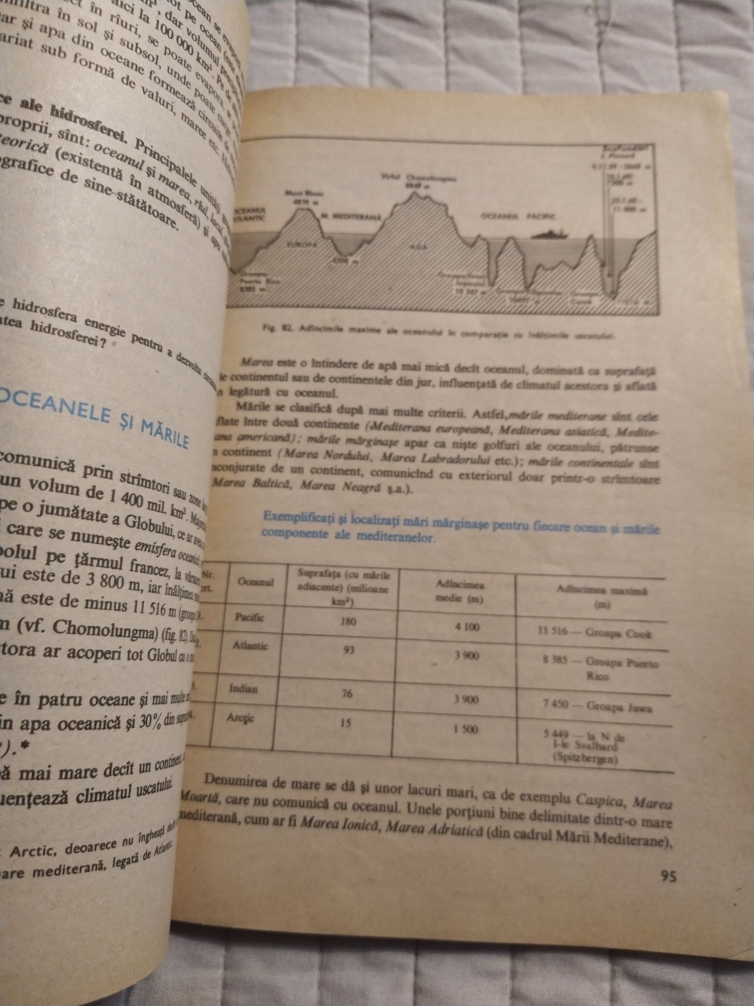 Manual scolar de Geografie fizica generala și geologie.