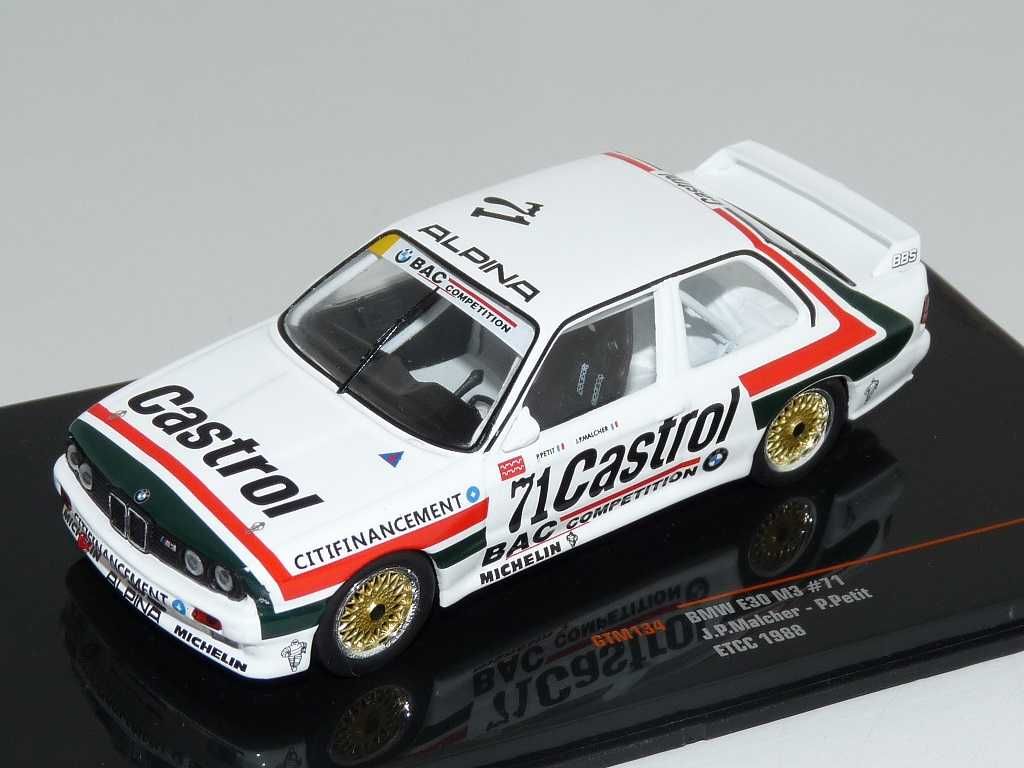 Macheta BMW M3 E30 #71 Castrol ETCC 1988 IXO 1:43