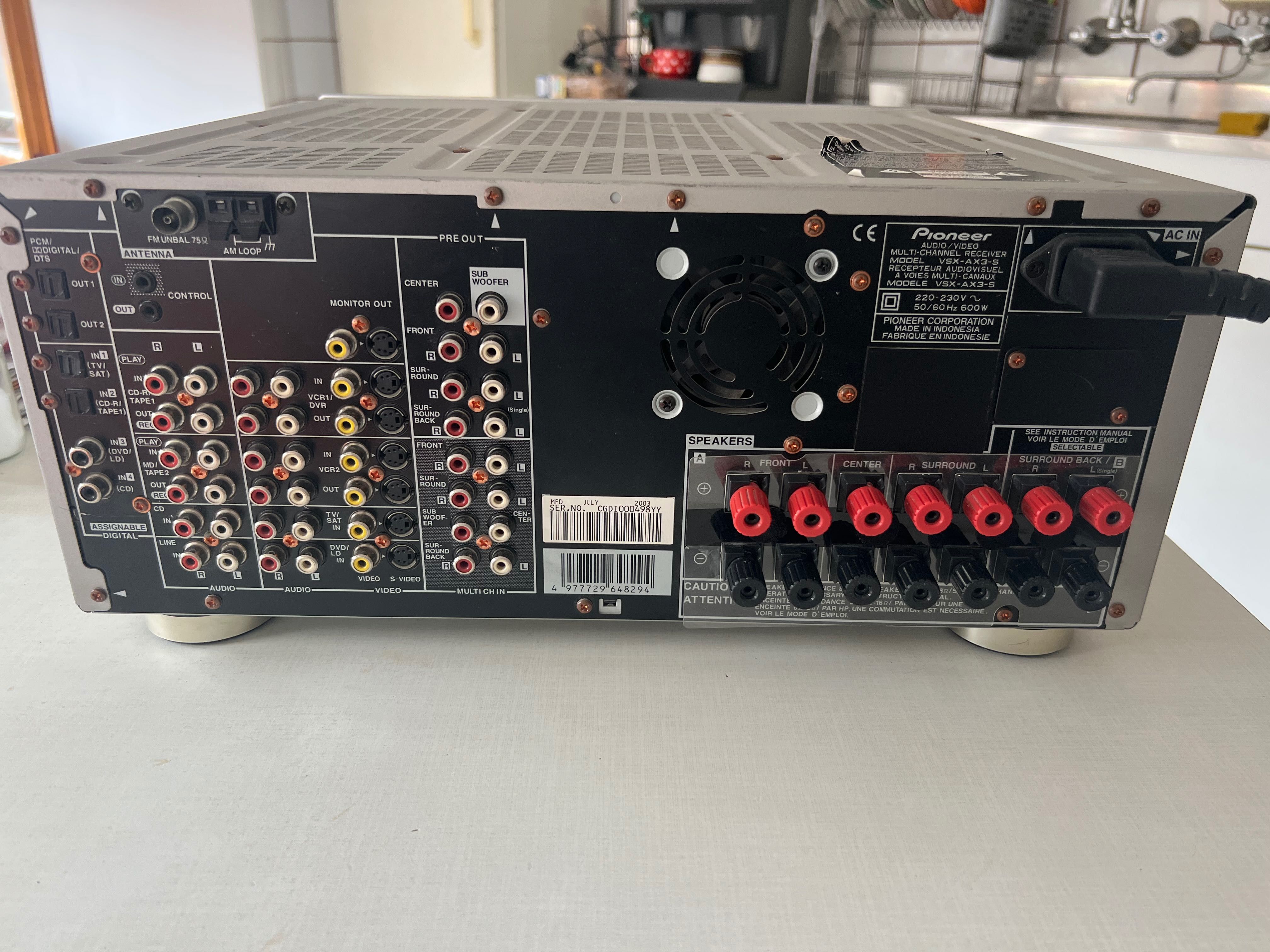 Ресийвър Pioneer -VSX-AX3-S ,7x100W