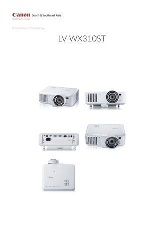 LV-WX310ST(E) Canon проектор