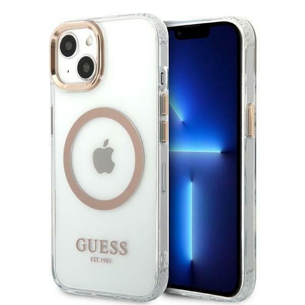 Guess hardcase metal outline magsafe - дизайнерски кейс с magsafe за i