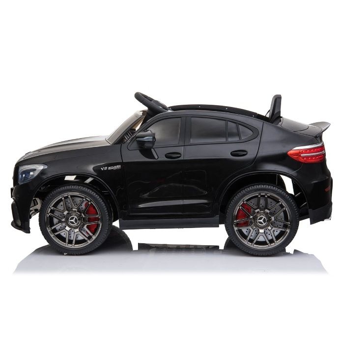 Masinuta electrica Mercedes GLC63s 70W 12V cu Scaun Tapitat #Negru