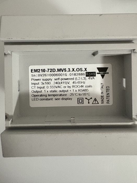 Contor de energie din seria Carlo Gavazzi EM200.