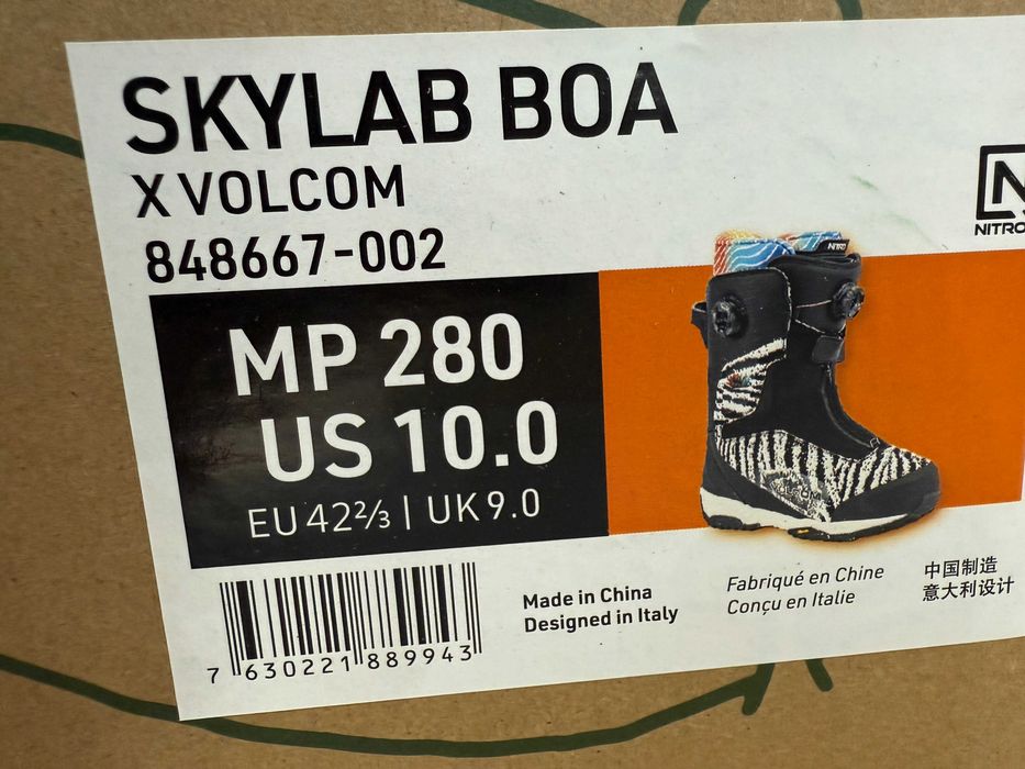 boots noi nitro skylab x volcom boa mondo 28 europa 42 2/3