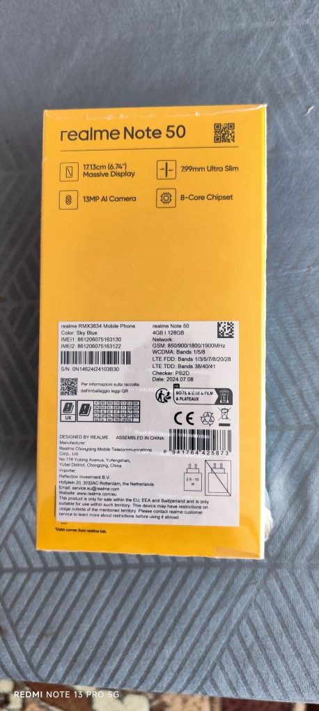 Realme note 50 Чисто нов