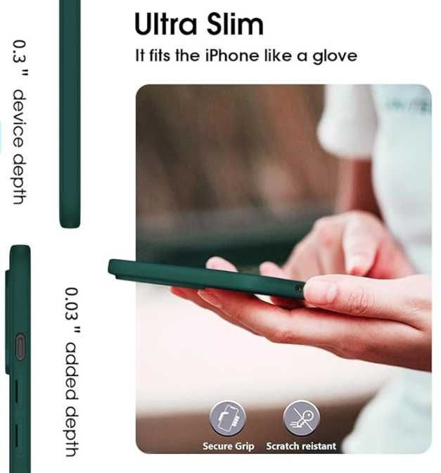 Husa iPhone 16 Pro, 16 Pro Max Luxury Elegance Microfibra Verde